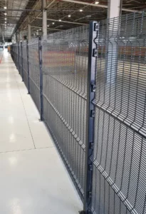 Black Plastic-Coated, Mounted High-Security Fence