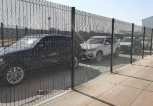 Black Plastic-Coated, High-Security Fence